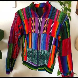 Vintage Guatemalan patchwork ethnic jacket XS/S